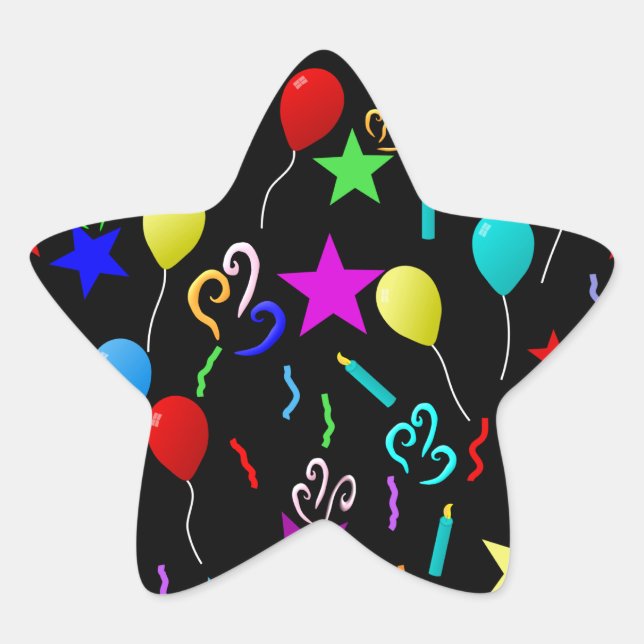 Party on!  star sticker (Front)