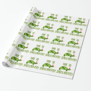Party On Time to Shellabrate Turtle Themed Wrapping Paper
