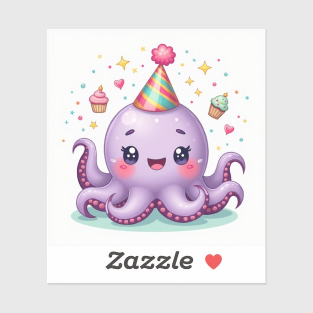 Party Pals – Kawaii Octopus Celebration (Sheet)