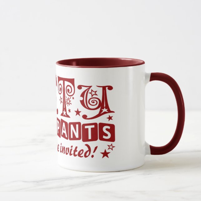 PARTY PANTS mug - choose style & colour (Right)