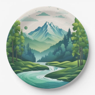 Party paper pleats plate