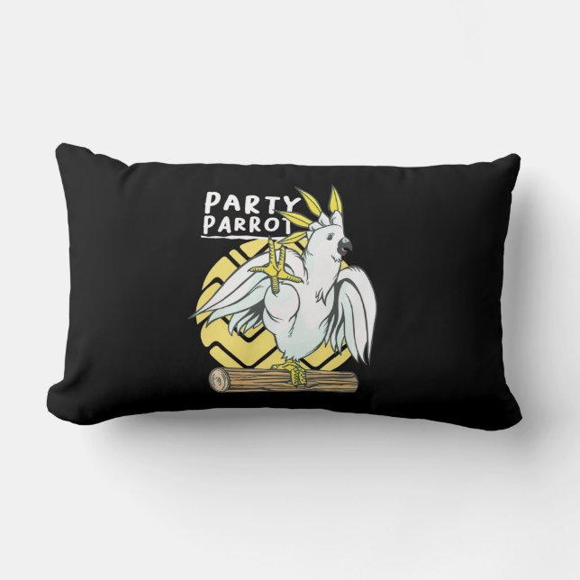 Party Parrot Bird Lumbar Cushion (Front)