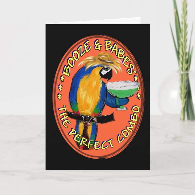 Party Parrot Holiday Card (Front)