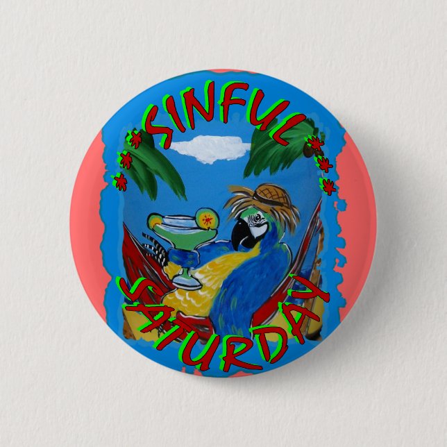 Party Parrots 6 Cm Round Badge (Front)