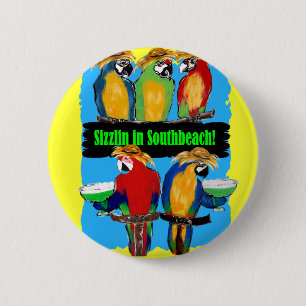 PARTY PARROTS 6 CM ROUND BADGE
