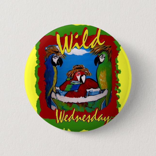 Party Parrots 6 Cm Round Badge (Front)