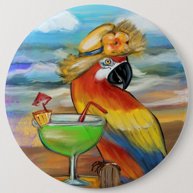 Party Parrots 6 Cm Round Badge (Front)