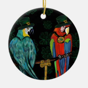 PARTY PARROTS CERAMIC TREE DECORATION