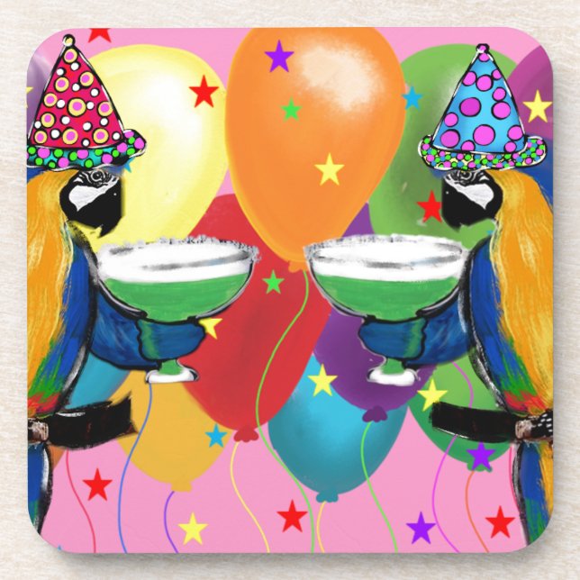 Party Parrots Coaster (Front)