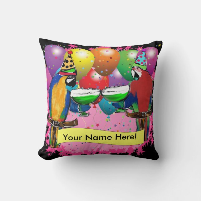 PARTY PARROTS CUSHION (Front)