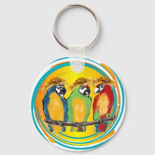 PARTY PARROTS KEY RING