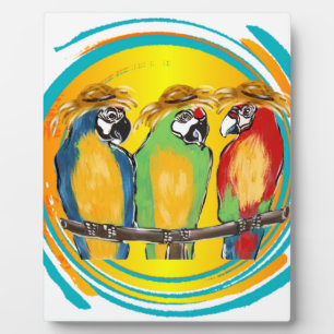 PARTY PARROTS PLAQUE