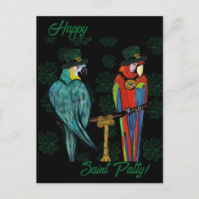 PARTY PARROTS        POSTCARD (Front)