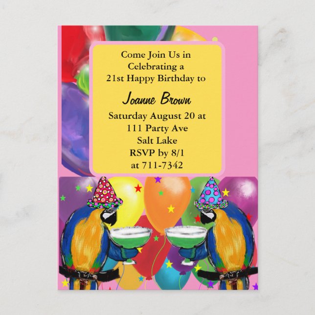 Party Parrots Postcard (Front)
