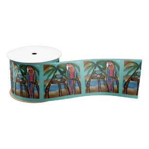 Party Parrots              Satin Ribbon