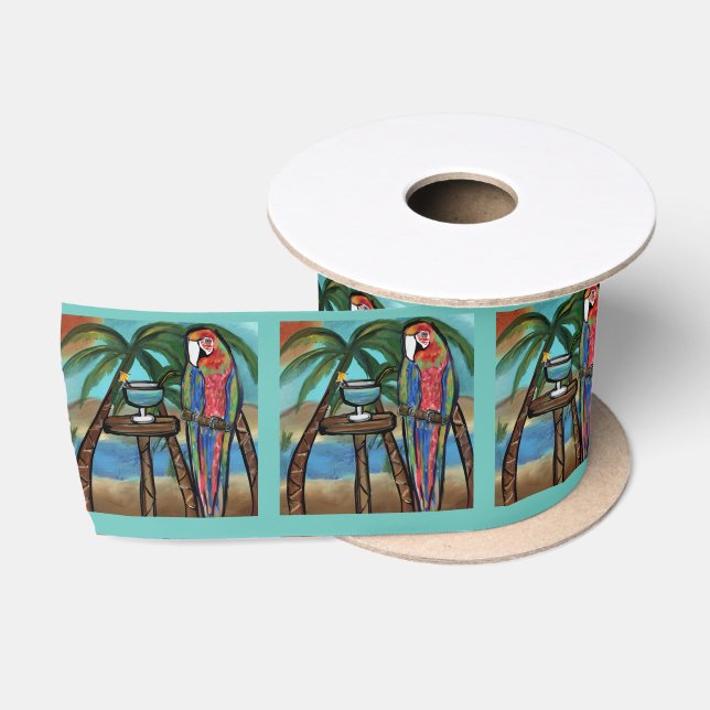 Party Parrots              Satin Ribbon (Spool)