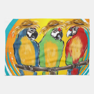 PARTY PARROTS TEA TOWEL