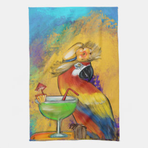Party Parrots Tea Towel