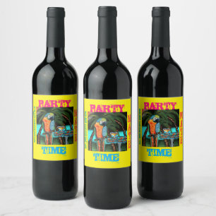Party Parrots               Wine Label