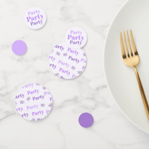 Party Party Party Typography Shades of Purple Confetti