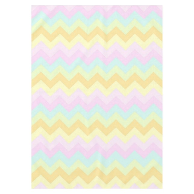 Party Pastel Chevrons Tablecloth (Front)
