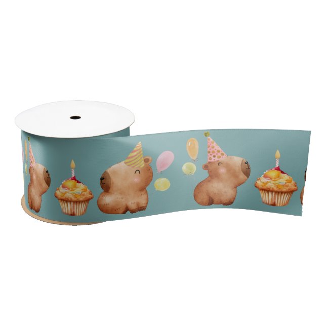 Party Pawsome with Capy Satin Ribbon (Spool)