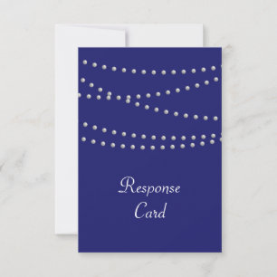 Party Pearls on Indigo RSVP Card