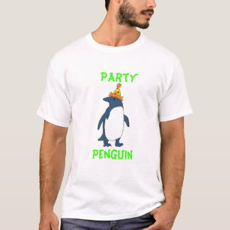 Party Penguin (with text) T-Shirt