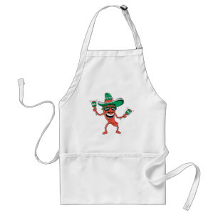 Party Pepper in Sombrero with Maracas Standard Apron