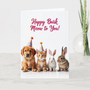Party Pets Birthday Card