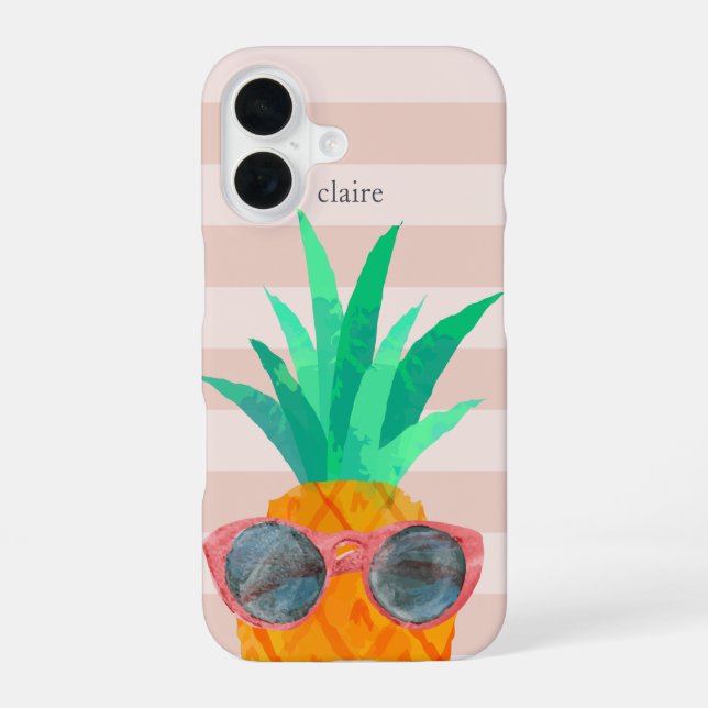 Party Pineapple | Personalised iPhone 16 Case (Back)