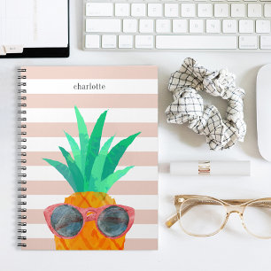 Party Pineapple Spiral Notebook