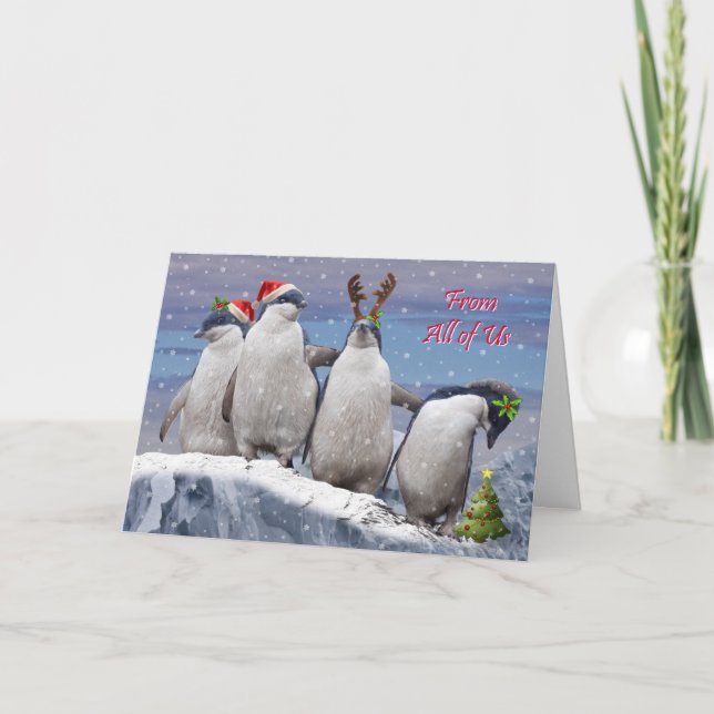 Party Pingos Christmas Card (Front)