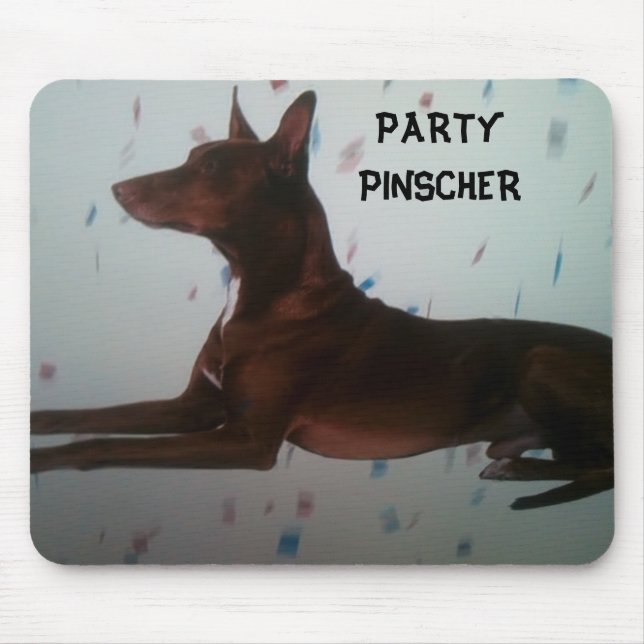 "PARTY PINSCHER" MOUSEPAD (Front)