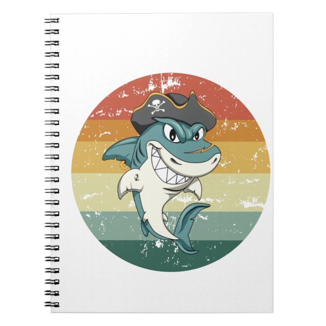 Party Pirate Shark Notebook (Front)