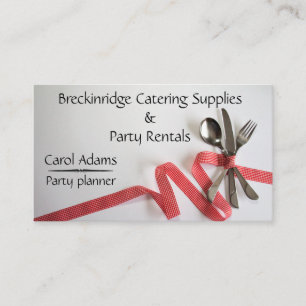 Party Planner and Event Catering Supplies Business Card