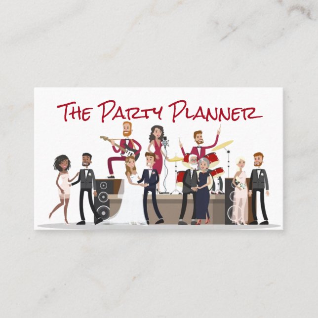 Party Planner Business Ca Card (Front)