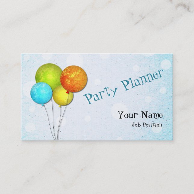 Party Planner Business card (Front)