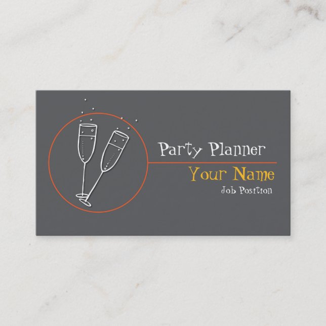 Party Planner Business card (Front)