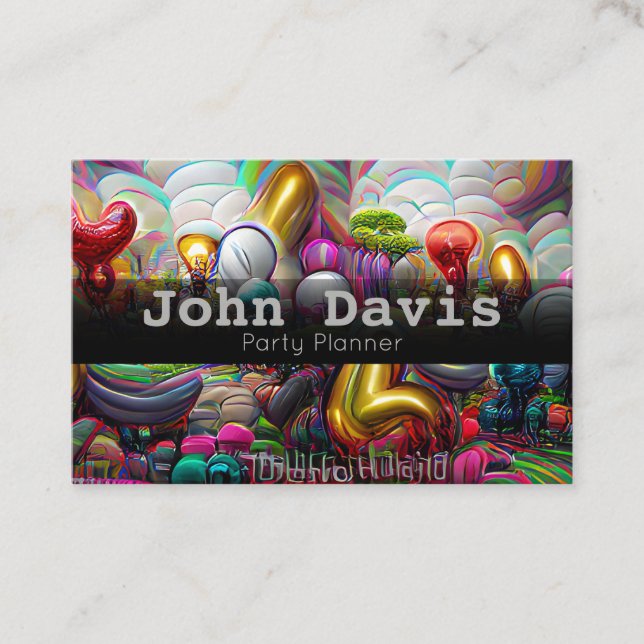 Party Planner business card (Front)