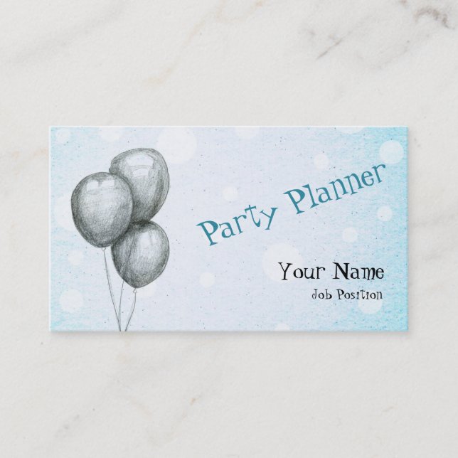 Party Planner Business card (Front)