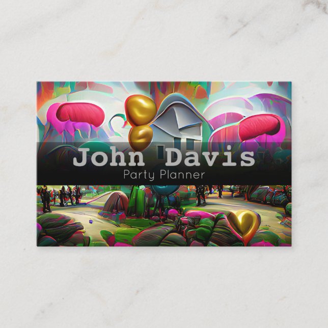 Party Planner business card (Front)