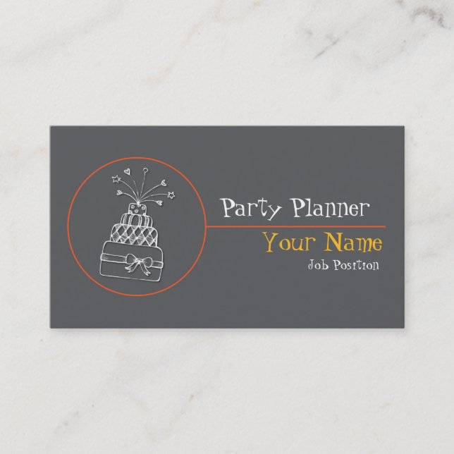 Party Planner Business card (Front)