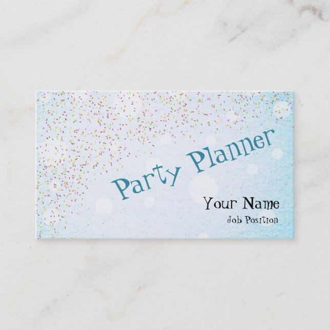 Party Planner Business card (Front)