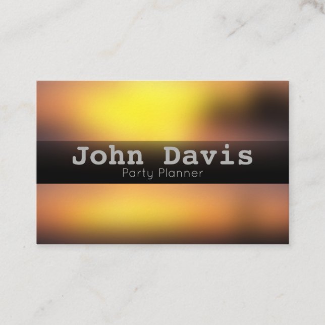 Party Planner business card (Front)