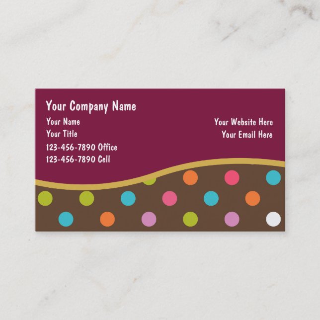Party Planner Business Cards (Front)