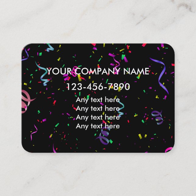 Party Planner Business Cards (Front)