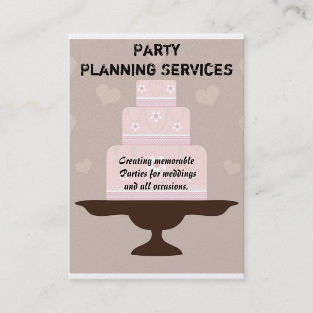 Party Planning Business Card (Front)
