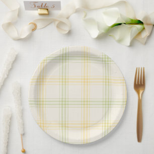 Party Plate   Lime & Lemon Plaid   Gin & Tonic