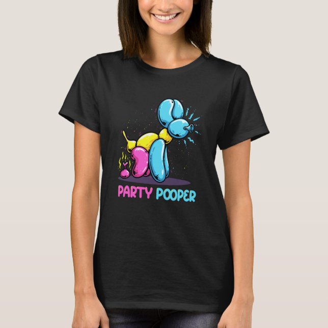 Party Pooper Kidcore Balloon Dog Birthday Balloon  T-Shirt (Front)